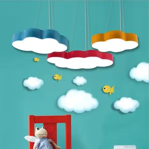클래식 트렌드 독특한 귀여운 홈 호텔 보육 학교 도서관 소년 소녀 구름 모양 천장 샹들리에 조명