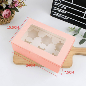 Hot bán đám cưới tùy chỉnh <span class=keywords><strong>cupcake</strong></span> Hộp bao bì 2 4 6 lỗ cá nhân Muffin Cốc Giấy hộp bánh - Product Image 6