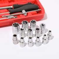 46 PCS 1/4 "DR Kit de douilles Torx pour réparation automobile Jeu d'outils manuels Clé à cliquet métrique magnétique Jeu de douilles Herramientas