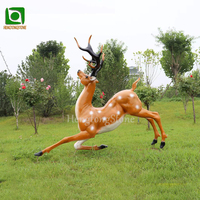 Sculpture d'animal en fibre de verre artificielle, style Art déco, taille réelle, finition naturelle, imperméable, à poser au sol, pour jardin