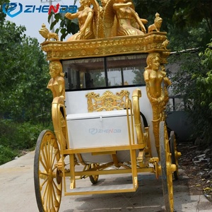 Fabricant de calèches royales classiques européennes / calèches royales à chevaux blancs, chariot à quatre roues de luxe pour mariage, chariot à chevaux à vendre - Product Image 6