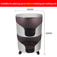 Roulotte de refroidissement commerciale pour barbecue, en acier laminé à froid, à deux niveaux, avec grille de cuisson, pour 295 mm