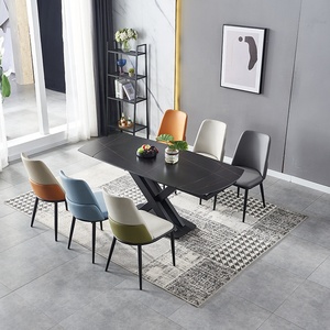 Bàn ăn màu trắng với mặt bàn bằng đá sintered, kích thước lớn, có thể kéo dài - Product Image 6