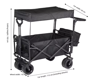 屋外キャンプカート、キャノピー付き日よけカバー、子供用キャンプカーシェルター、ポータブル防水ワゴン - Product Image 5
