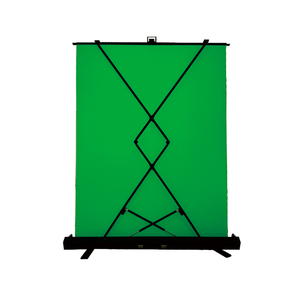 Écran <span class=keywords><strong>vert</strong></span> pliable grand format WF 210x220 cm, panneau chroma key rétractable portable pour vidéoconférence et studio - Product Image 2