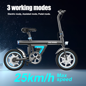 Vélo électrique pliable en alliage d'aluminium de 16 pouces, 350W, vitesse unique, batterie au lithium, assistance électrique, scooter portable à 2 roues pour les trajets quotidiens - Product Image 3