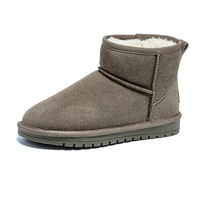 Sepatu Bot Salju Pria Wanita Bahan Suede Kulit Sapi Asli Australia, Ringan, Termal, Anti-Selip, dan Bernapas