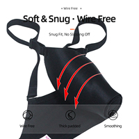 Soutien-gorge push-up sans armatures pour femme, rembourré épais, sans couture, décolleté en V profond, effet liftant, bretelles réglables, sous-vêtement quotidien pour femme