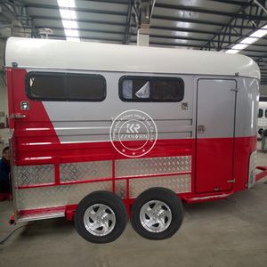 Remorque de transport de chevaux en fibre de verre 3 chevaux 2025 avec espace de vie, personnalisable pour le camping, la restauration et les courses de chevaux, robuste - Product Image 6