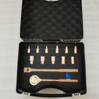 Ensemble d'outils anti-étincelles en cuivre béryllium de marque Oak, 13 pièces, adapté à divers domaines, haute sécurité et configuration complète