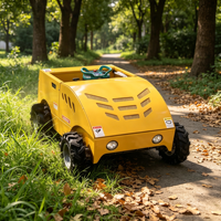 Tondeuse à gazon autotractée 4x4 à moteur essence 224cc, 550 mm, 4 temps, télécommandée, durable, avec roues en caoutchouc, fonction mulching et zéro-turn