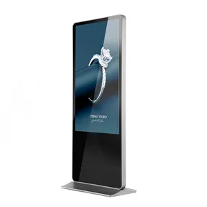 55 Zoll Indoor LCD Werbedisplay Kiosk Medienbildschirm mit Marketingprogramm Bodeninstallation Digitalanzeige