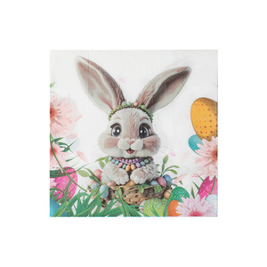 Animal Cartoon Bunny Printed Paper Napkins 330mm Easter Party Disposable Serviettes - Product Image 5