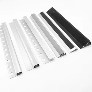 Металлические протекторы для кромок лестницы, экструдированный алюминиевый протектор для лестницы с нескользящей резиной из ПВХ