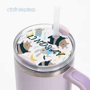  Craft Express 30oz 40oz Tumbler isim plakaları süblimasyon boşlukları akrilik fotoğraf etiketi için hasır kapak