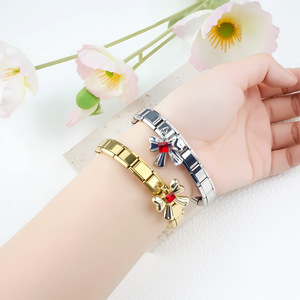 Módulo italiano Encanto italiano Pulsera de acero inoxidable Arco Elástico Brazaletes de moda - Product Image 3