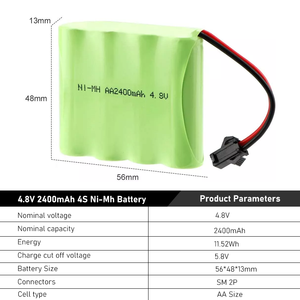 Tùy chỉnh 2.4V <span class=keywords><strong>3</strong></span>.<span class=keywords><strong>6V</strong></span> <span class=keywords><strong>6V</strong></span> 7.2 V 9.<span class=keywords><strong>6V</strong></span> 12V C D <span class=keywords><strong>AA</strong></span> SC kích thước pin NiMH 1.2V 2600mAh có thể sạc lại Ni-MH pin gói - Product Image 3