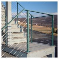 Câbles de garde-corps en acier inoxydable anti-rouille de différentes couleurs avec poteaux thermolaqués, adaptés à tous les styles de décoration