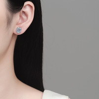 Anting Perak S925 Berhiaskan Moissanite, Anting Mewah Ringan Bentuk Dan, Perhiasan Pernikahan Wanita, Hadiah Grosir, Dapat Dipesan Sesuai Keinginan
