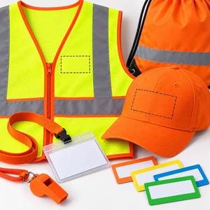 Kit de Apoyo Personalizado para Voluntarios de Maratón con Chaleco de Seguridad, Silbato, Porta-Credenciales y Bolsa con Cordón para Equipos del Día de la Carrera - Product Image 4
