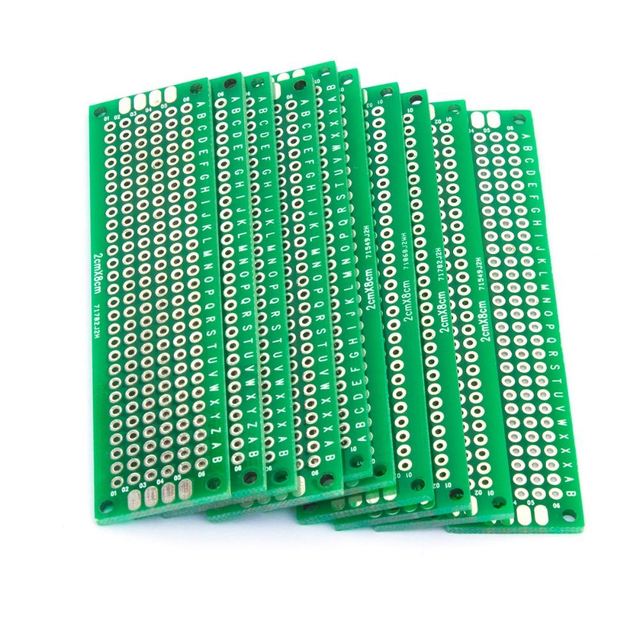 Double Side Prototype PCB diy Universal Printed Circuit Board 2x8cm 2*8cm...