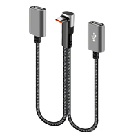 Câble adaptateur rétractable USB Type-C double port, nylon, charge rapide 66W, connecteurs en alliage d'aluminium, compatible avec les téléphones et l'audio de voiture