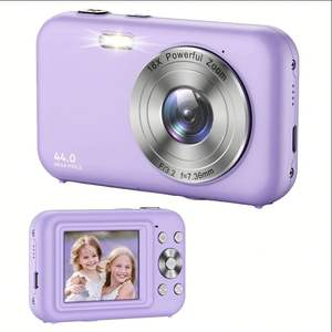 Cámara Infantil de 48MP con Pantalla LCD de 2.4 Pulgadas, Video HD 1080P, Gran Angular de 180°, Memoria Integrada de hasta 128GB, de Plástico para Niños - Product Image 1