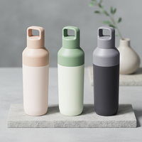 Borraccia Termica in Acciaio Inox per Logo Personalizzato, Adulti, Scuola, Palestra, Sport, Senza BPA, Doppia Parete Isolante