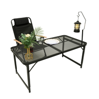 Table de camping pliable carrée en aluminium, moderne, portable, pour pique-nique, voyage, utilisation en extérieur