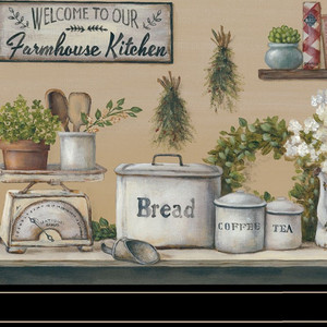 Set di tre accenti da parete con cornice nera HMS fattoria cucina 2 cucina parete arte - Product Image 2