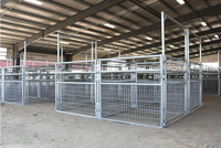 Panel de Cerca Modular Galvanizado y Soldado para Ganado con Puerta para Perros, Corderos y Animales Pequeños de Granja, 4 pies de Altura