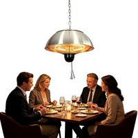 Lampe Chauffante Halogène Suspendue pour Plafond, 600W-900W-1500W, Corps en Aluminium et Fer, Idéale pour la Maison, la Terrasse et les Restaurants