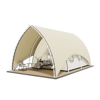 Tente de glamping de luxe pour safari dans le désert, prix d'usine, une chambre, PVC, quatre saisons, imperméable, avec salle de bain