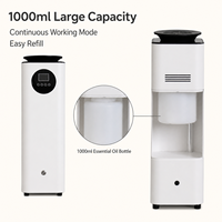 Diffuseur d'arômes commercial Koeazy 1000 ml à air froid sans eau 360 degrés, sur pied, en métal, pour hôtels et bureaux, vente en gros, certifié CE FCC
