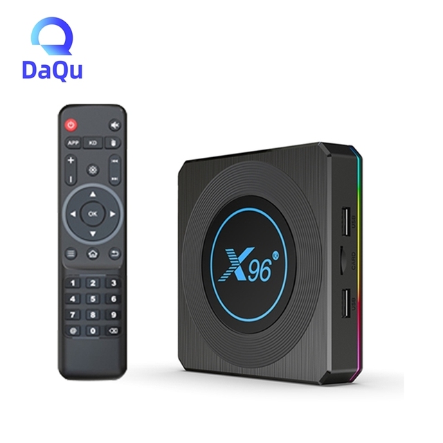 RGB Light Android 11 TV Box X96 X4 Amlogic S905X4 Quad Core Set Top Box 4G Ram 32G 64G ROM Dual WiFi 100M 1000M Lan X96 X4