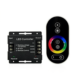 LED <b>Controller</b> Touch Remote <b>RGB</b> LED Strip <b>Controller</b> 12V 24V DC 6A 3CH With Receiver Power Indicator - Product Image 3