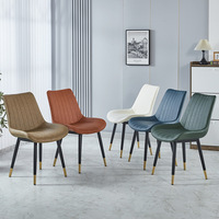 Chaise de salle à manger haut de gamme de Style nordique dossier décontracté tissu doux pour la maison hôtel bureau lumière chaise de négociation de luxe