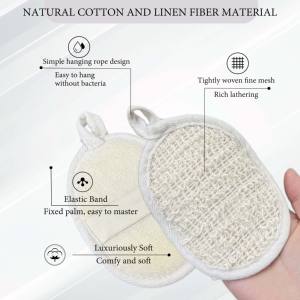 定制标志浴室产品配件沐浴套装去角质垫刷海绵洗涤器剑麻肥皂袋天然丝瓜 - Product Image 5