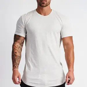 Custom Blank T Shirts For Men Stylish Blank T Shirt Men Black Simples O-neck Plain Gym Fitness T-shirt For Men