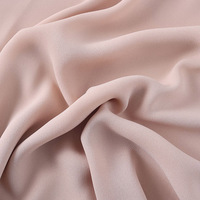 Tissu pour peignoirs de Dubaï en polyester tissé de couleur unie, crêpe de chine, tissu crêpe de mousse abaya pour vêtement doux pour femmes