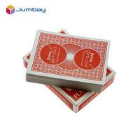 Cartes de jeu personnalisables les plus vendues Cartes de jeu chinoises bon marché Logo brodé Ensemble de poker en papier plastique Assurance commerciale imprimée