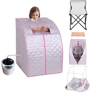2025 santé et beauté sauna à vapeur boîte avec fenêtre sauna personnel tente poêle extérieur poêle à vapeur pliable Portable Sauna chambres - Product Image 2