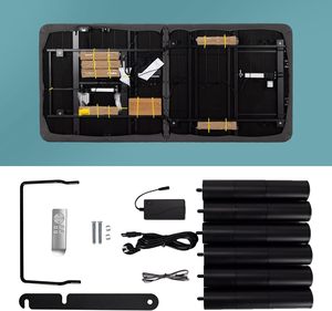 Tecforcare điện có thể điều chỉnh khung giường với massage USB Type-C cổng không trọng lực dưới giường LED chiếu sáng và ba chân Chiều cao - Product Image 6