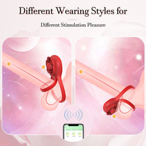 जोड़ों के लिए अलवुप ऑर्गेज्म क्लिटोरल स्टिमुलेशन एपीपी कंट्रोल वाइब्रेटर वॉटरप्रूफ सिलिकॉन चार्जेबल कम लॉकिंग हस्तमैथुन रिंग - Product Image 6