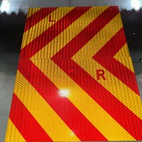 Lámina Galvanizada de PVC, Tira Reflectante con Impresión Eco Solvente, Señalización Reflectante Chevron para Vehículos Largos