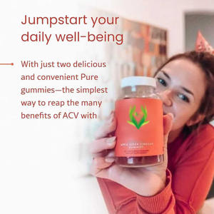 Gummies au vinaigre de cidre de pomme très populaires 500mg avec extrait de gingembre pour soutenir la digestion et favoriser l'amincissement chez les adultes – Gummies ACV - Product Image 3