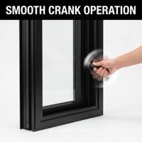 Ventana Abatible de Estilo Moderno con Manivela QS MD76, Tipo Toldo y Apertura Exterior, Lista para Instalar con Mosquitera para Exteriores