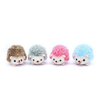 Porte-clés hérisson mignon en peluche, doux et moelleux, animal de dessin animé en peluche, vente en gros, pendentif à suspendre, breloque de sac à dos, cadeau pour enfants