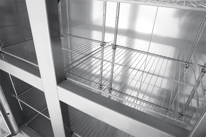 Grande <span class=keywords><strong>ristorante</strong></span> e supermercato verticale commerciale congelatore frigorifero congelatore doppia porta stile americano - Product Image 3