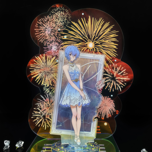 Magnifiques feux d'artifice Hanabi, charmes en acrylique personnalisés à plusieurs couches, présentoir de table d'<span class=keywords><strong>anime</strong></span>, ensemble de présentoirs, impression recto verso - Product Image 2